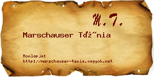 Marschauser Ténia névjegykártya